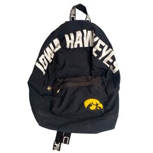 Iowa Hawkeyes Victoria's Secret Pink Canvas Backpack Bag - Black, EUC